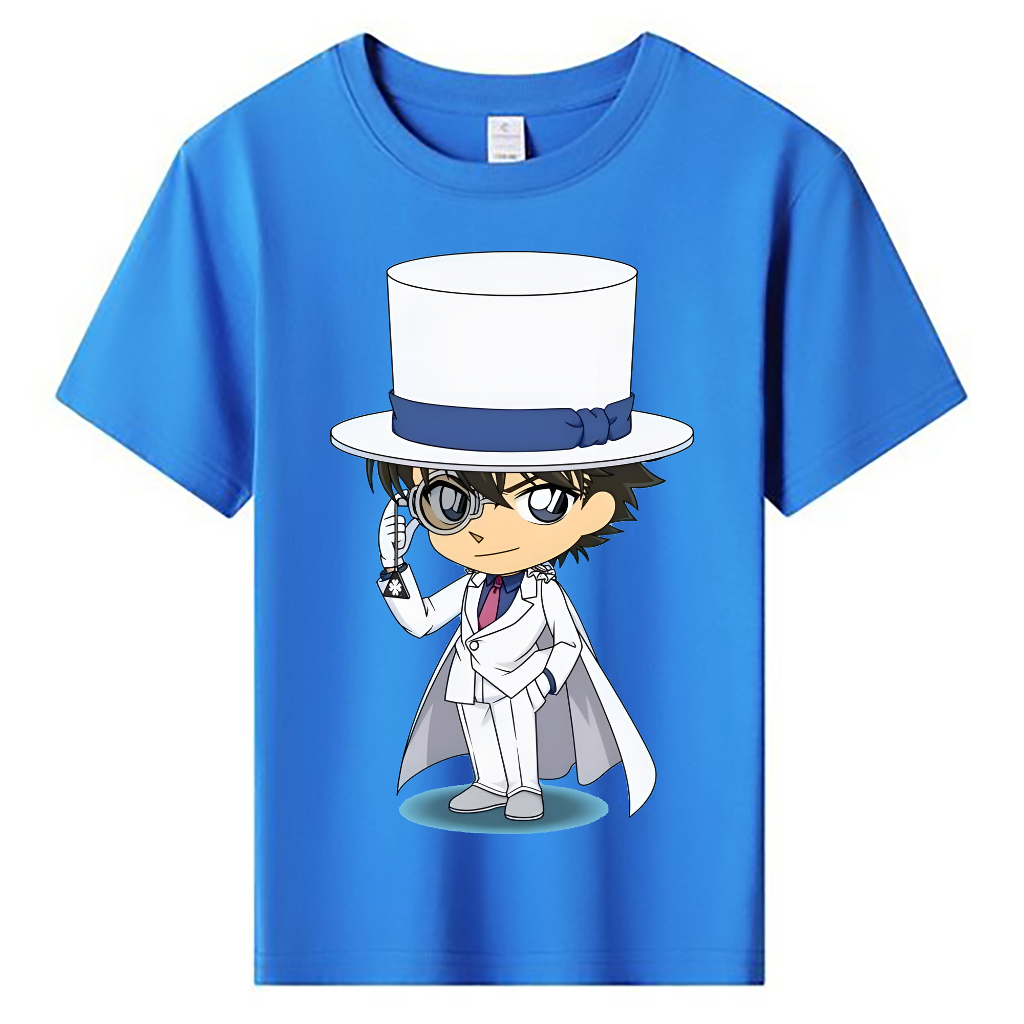 （画像用） 名探偵コナン くろば かいと Detective Conan Kuroba Kaito 綿100％キッズTシャツ（フロントプリント）